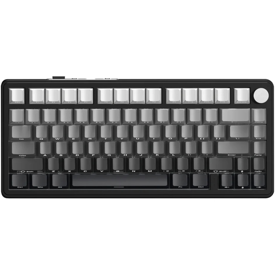 Клавіатура ігрова механічна Attack Shark X85 82кл. RGB,Wireless, White Jade перемикачі Moonlit Night (X85MN_AS) Чорний на малюнкі №1