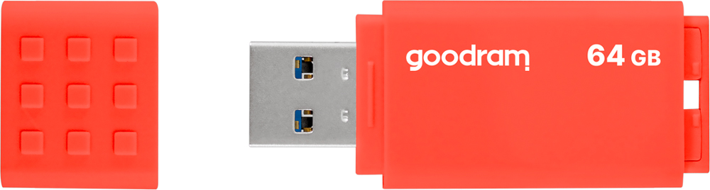 USB Flash GoodRAM 64GB USB 3.0 UME3 Orange, Retail (UME3-0640O0R11#) оранжевий на малюнкі №3