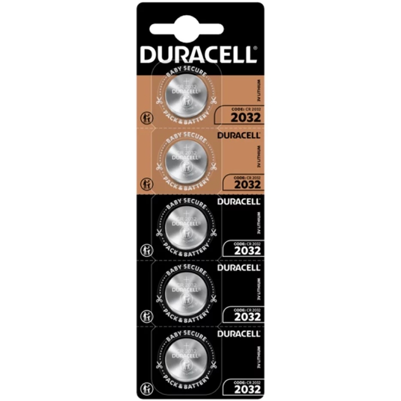 Батарейка CR2032, Lithium, Duracell, DSN уп. 5шт. (6829496) на малюнкі №1