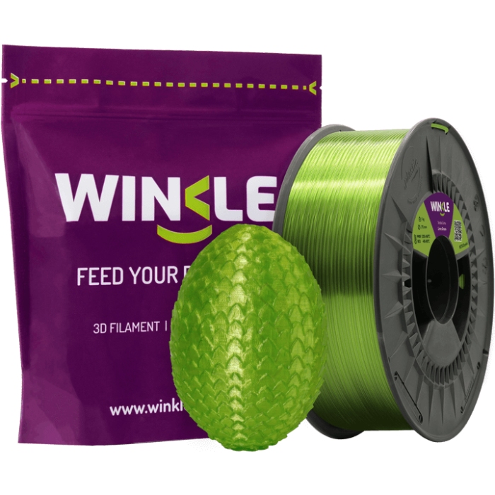 Пластик (Filament) WINKLE PETG CRYSTAL 1кг, 1.75мм, лаймово-зелений (PET01000175VERLIMWNK) Зелений на малюнкі №2