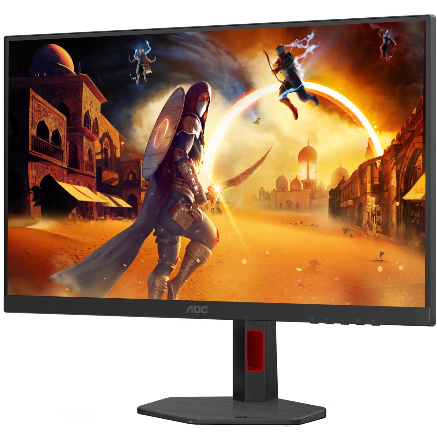 TFT 27 AOC 27G4ZR, Fast IPS, 260Hz, 0,3ms, 2xHDMI, DP, HAS, Pivot, чорно-червоний (27G4ZR) на малюнкі №3