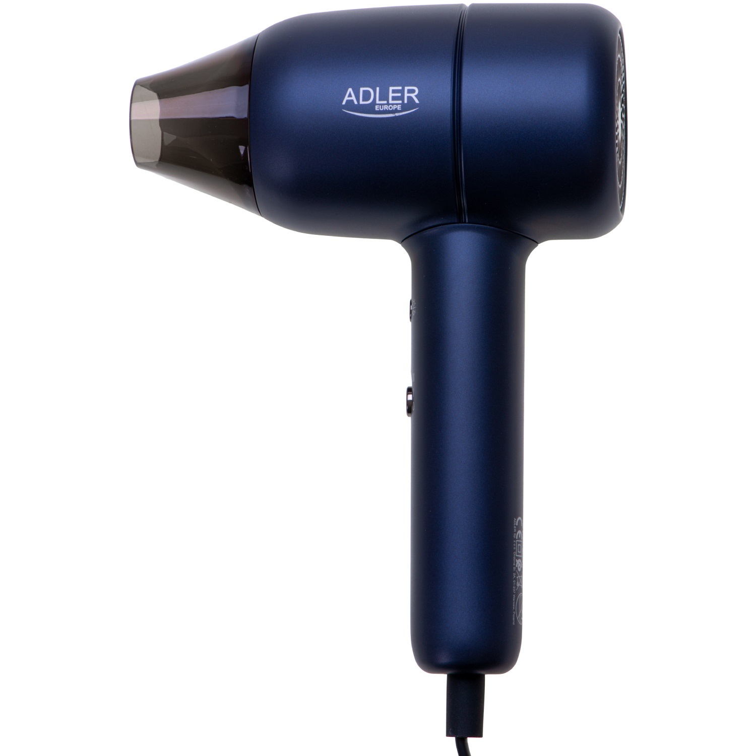 Фен Adler AD 2279b blue 1800Вт/ 2 швидкості/ хол.обдув/ темп.режимів-2/іонізація/ насадки - 1 шт. (AD2279B) Синій на малюнкі №1