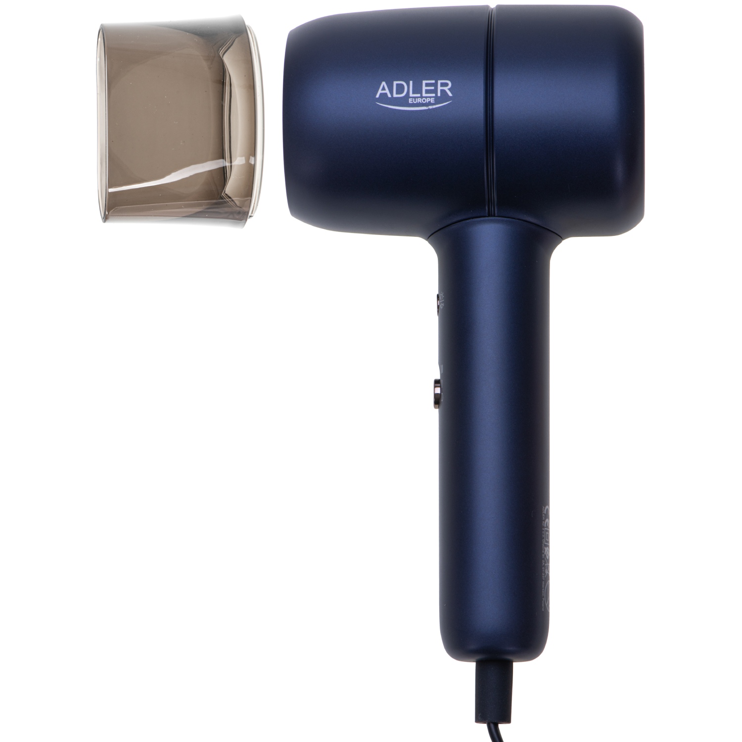 Фен Adler AD 2279b blue 1800Вт/ 2 швидкості/ хол.обдув/ темп.режимів-2/іонізація/ насадки - 1 шт. (AD2279B) Синій на малюнкі №4