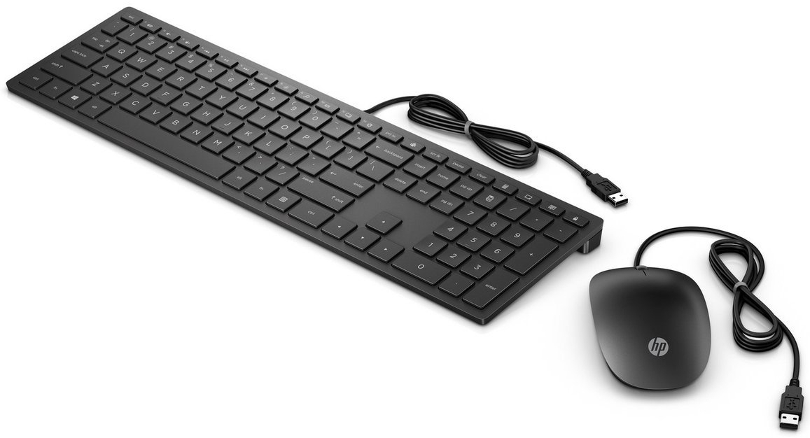 Комплект дротовий HP Pavilion 400 мишка і клавіатура, USB-A (4CE97AA) Чорний на малюнкі №2