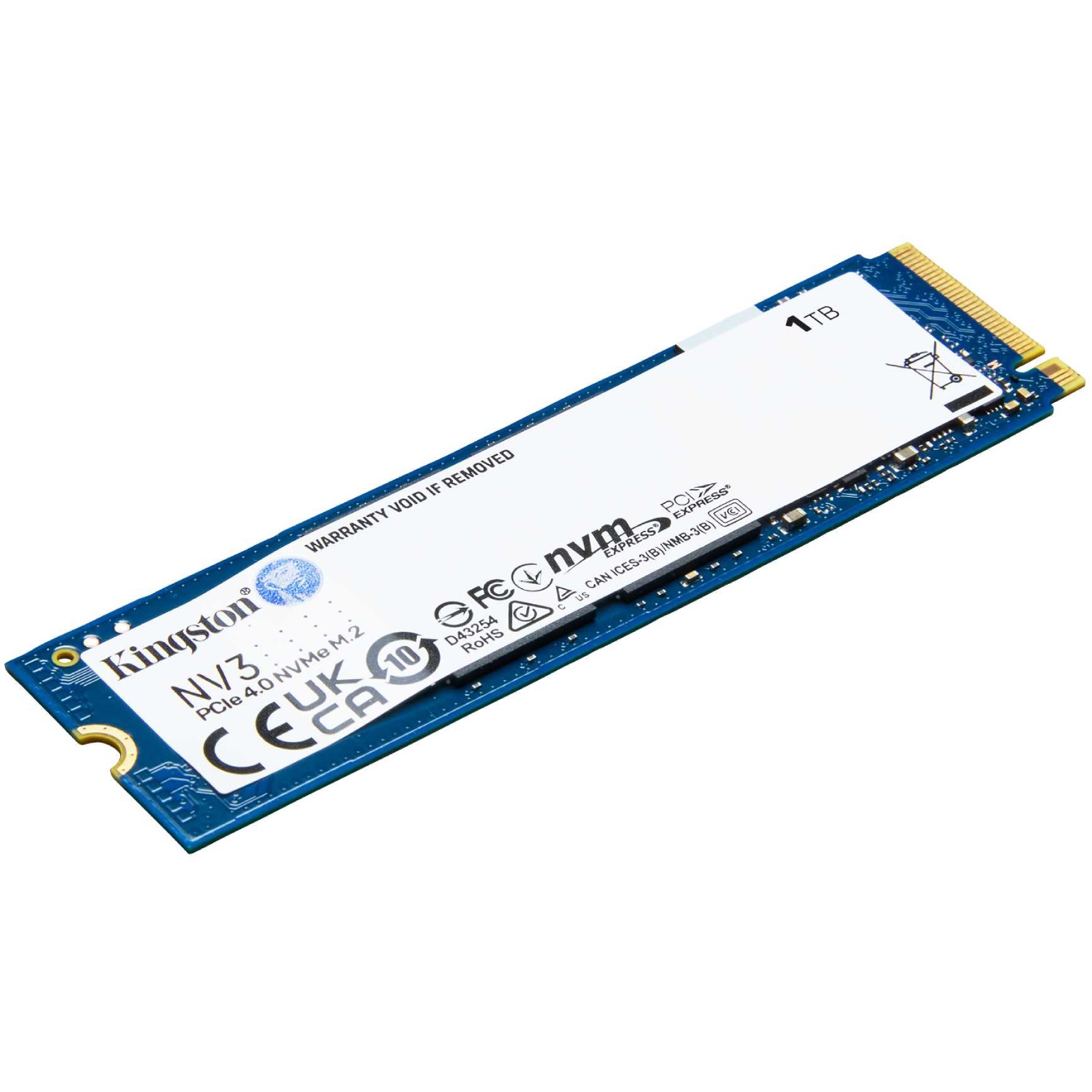 SSD 1TB Kingston NV3 M.2 2280 PCIe 4.0 x4 NVMe (SNV3S/1000G#) на малюнкі №2
