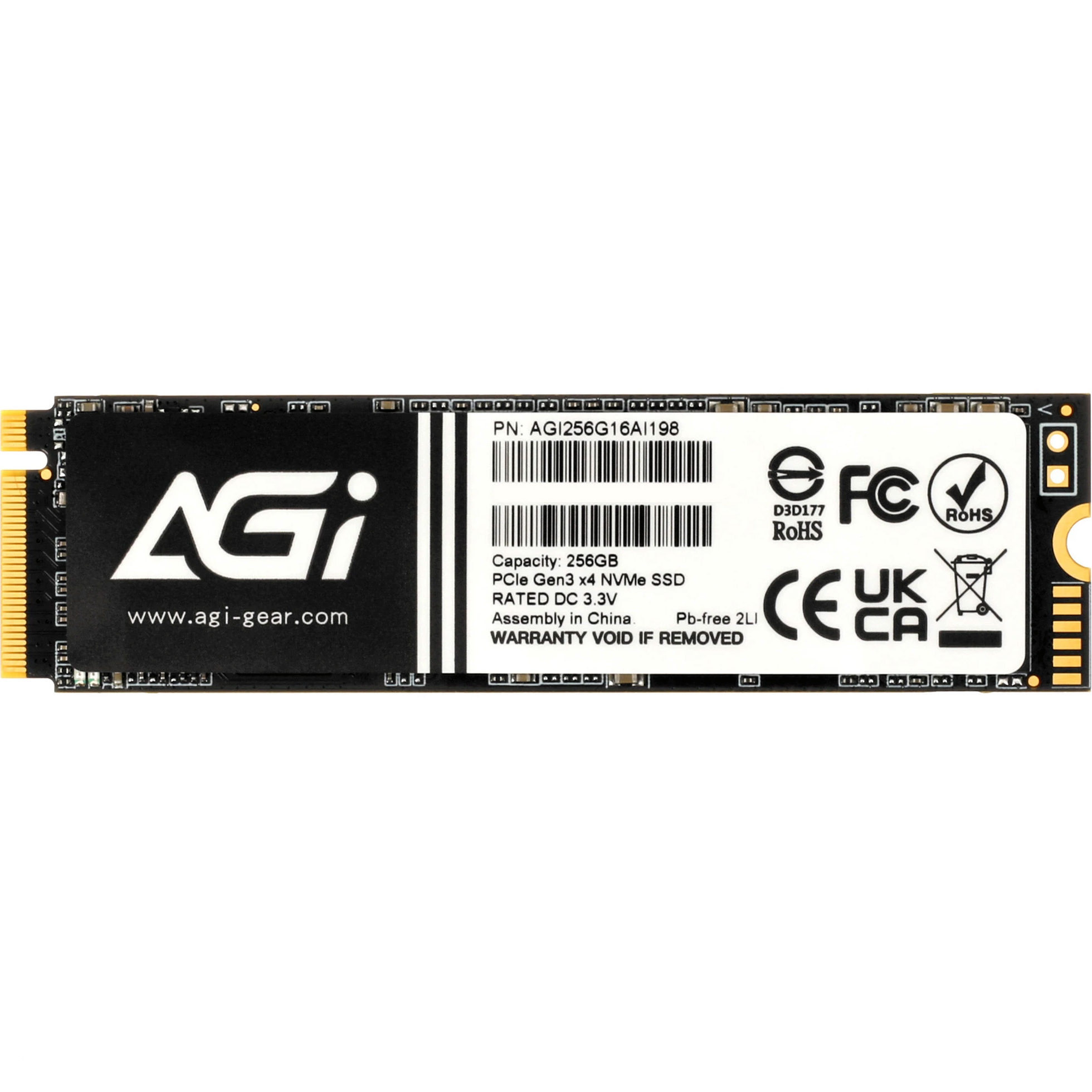 SSD 256Gb AGI AI198 M.2 2280 PCIe Gen 3x4 NVMe TLC, Retail (AGI256G16AI198) на малюнкі №1