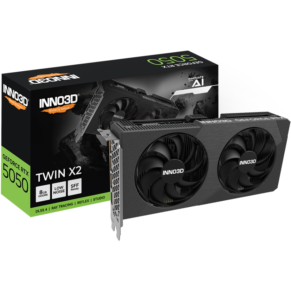 GeForce RTX5050 Inno3D TWIN X2, 8GB GDDR6 128bit PCI-E 5.0 (N50502-08D6-174071N) на малюнкі №3