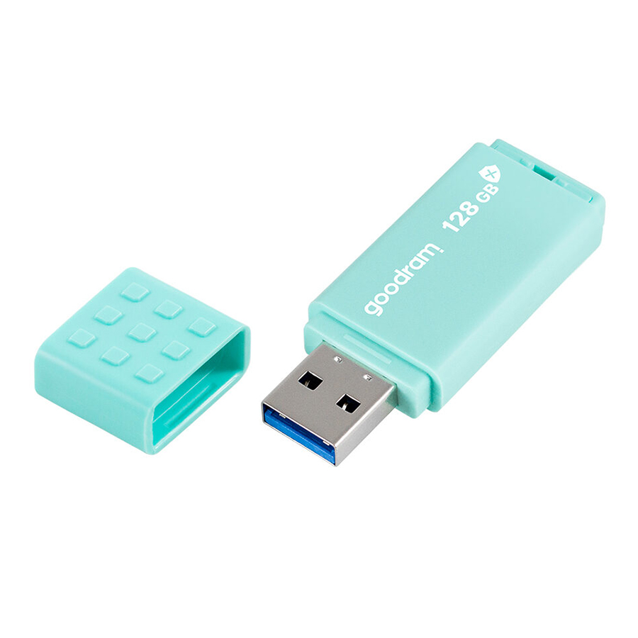 USB Flash GoodRAM 128GB USB 3.0 UME3 CARE Antibacterial, Retail (UME3-1280CRR11#) бірюзовий на малюнкі №2