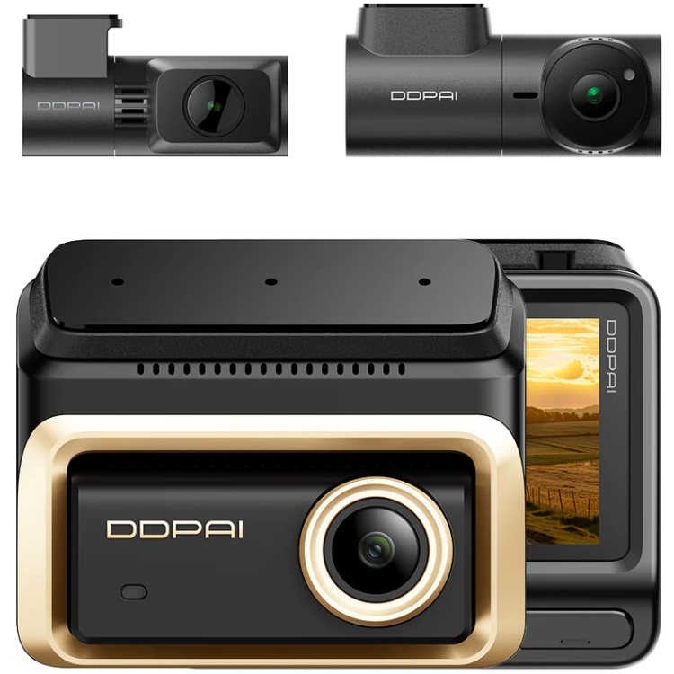 Відеореєстратор DDPAI Dashcam Z90T + камера заднього виду + камера салону (6934915206919) на малюнкі №1