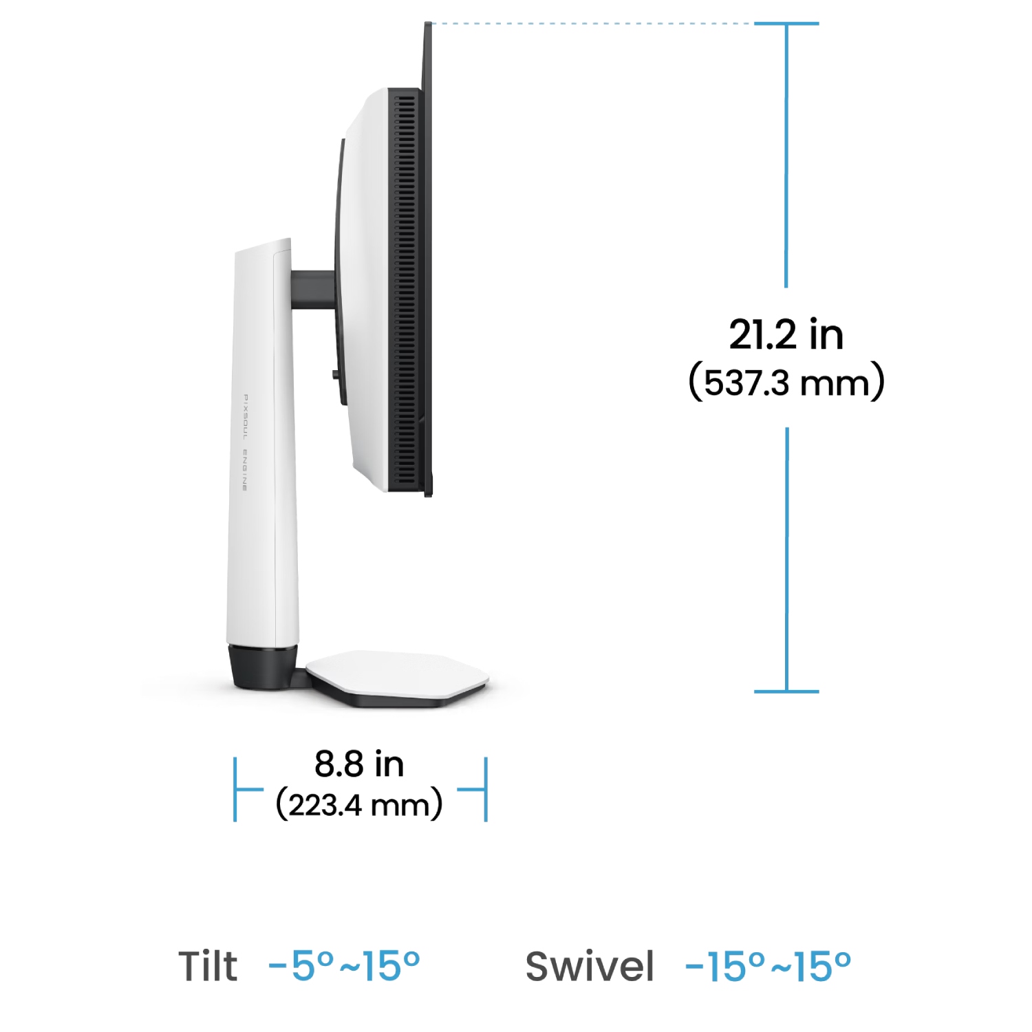 TFT 27 BenQ EX271QZ, OLED, QHD, 500Hz, HDMIx2, DP, USB-C, HAS, Pivot, білий (9H.LP3LA.TBE) білий/чорний на малюнкі №11