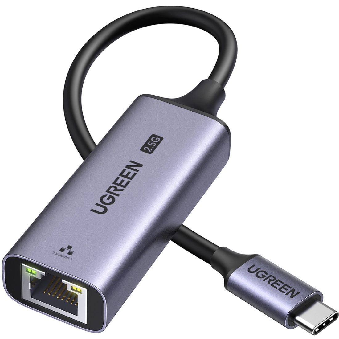 Перехідник USB 3.0 Type-C -- Ethernet RJ45 2.5Gb CM648 Ugreen чорний (25052) на малюнкі №1