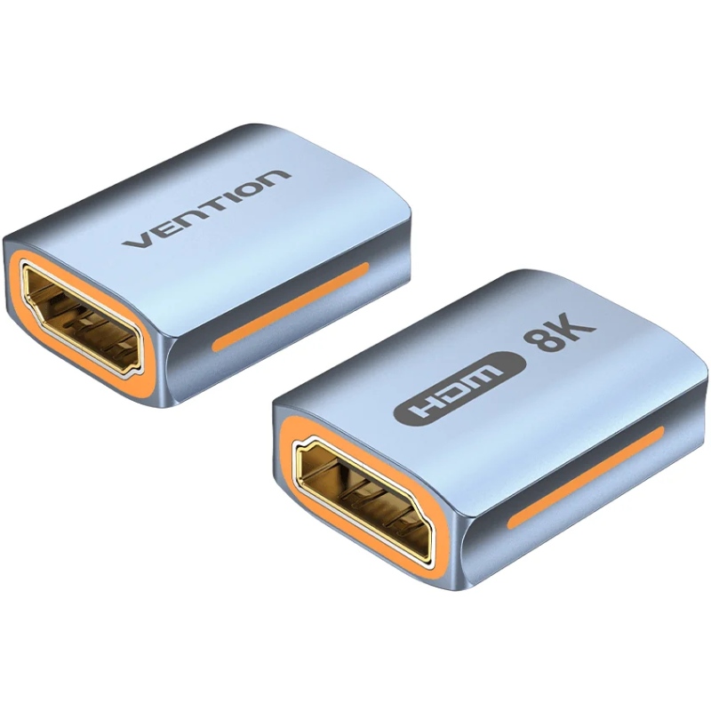Перехідник HDMI F - HDMI F, 8K 60Гц, Aluminium alloy, голубий, Vention (AIUH0) на малюнкі №1