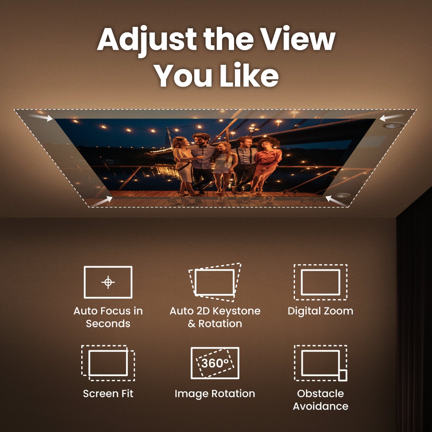 Проєктор BENQ GV50, лазерний,DLP,1080P,ANSI 500Lm,100000:1,Android11,HDMI,USB,Wi-Fi,BT5.0,16:9,білий (9H.JSR77.59E) на малюнкі №11