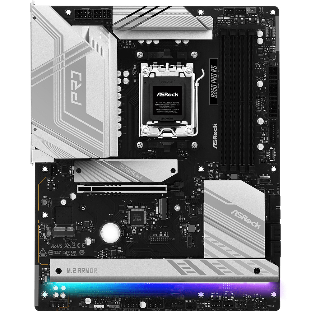 ASRock (AM5/B850, 4*DDR5, 2xPCIex16, HDMI/DP, 4xSATA,4xM.2, 2.5GLan, ATX) (B850 Pro RS) на малюнкі №6