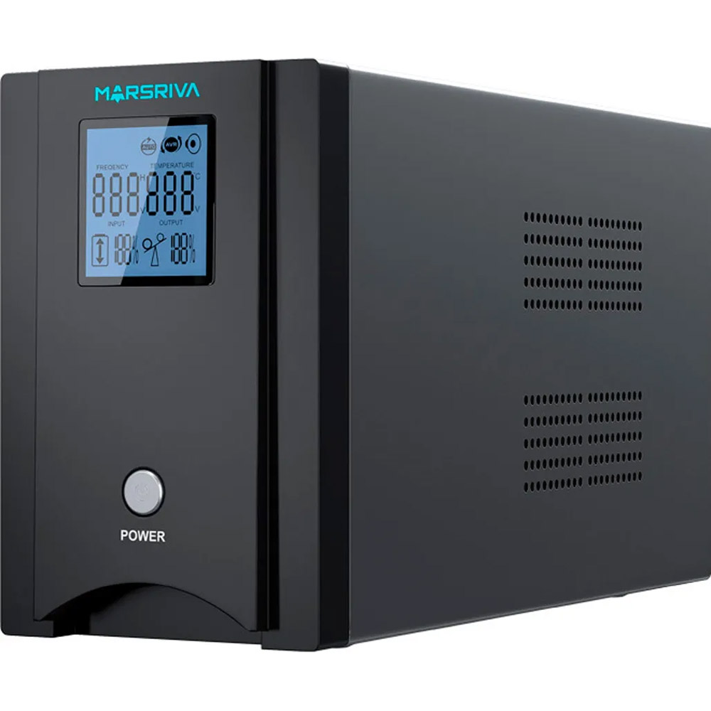 ДБЖ Marsriva MR-UF1000P-H, 1000ВА/800Вт, чиста синусоїда змінного струму, без АКБ, 24B (MR-UF1000P-H) на малюнкі №1