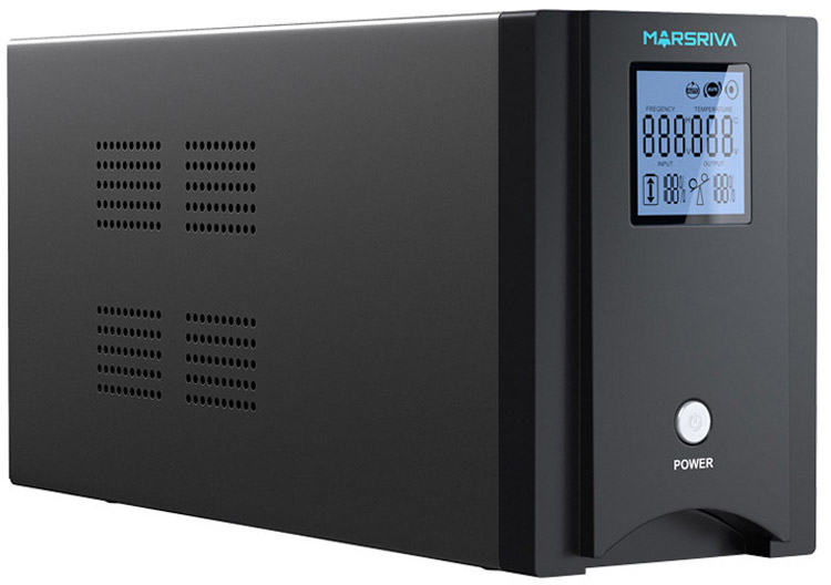 ДБЖ Marsriva MR-UF1000P-H, 1000ВА/800Вт, чиста синусоїда змінного струму, без АКБ, 24B (MR-UF1000P-H) на малюнкі №2