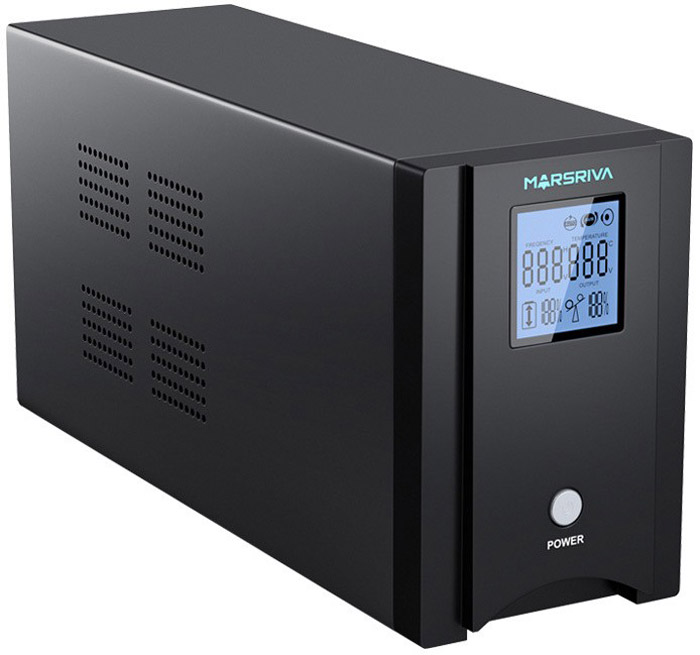 ДБЖ Marsriva MR-UF1000P-H, 1000ВА/800Вт, чиста синусоїда змінного струму, без АКБ, 24B (MR-UF1000P-H) на малюнкі №3