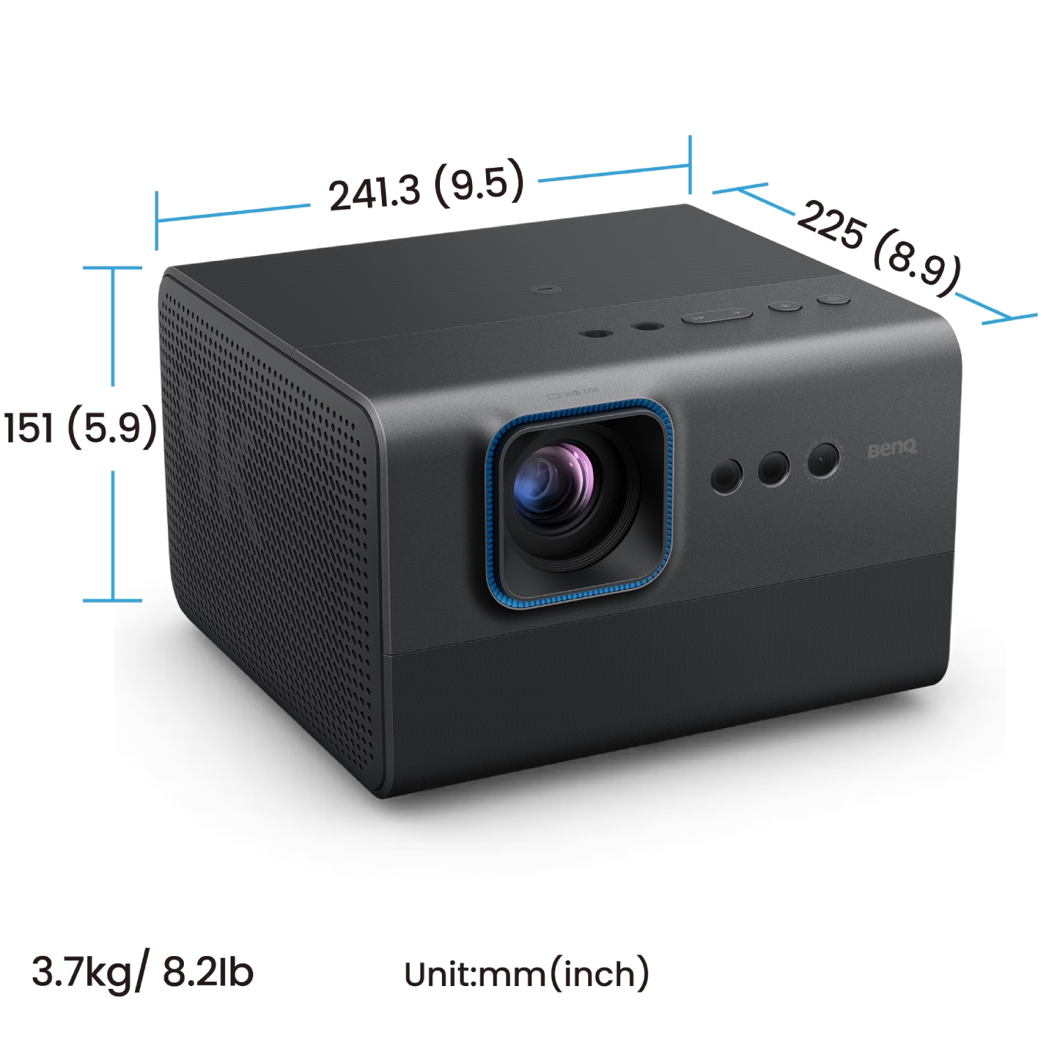 Проєктор BENQ GP520, DLP,4K UHD, ANSI 2600Lm,200000:1,Android11,2хHDMI,USB,Wi-Fi,BT5.0,16:9,сірий (9H.JT177.59E) на малюнкі №5