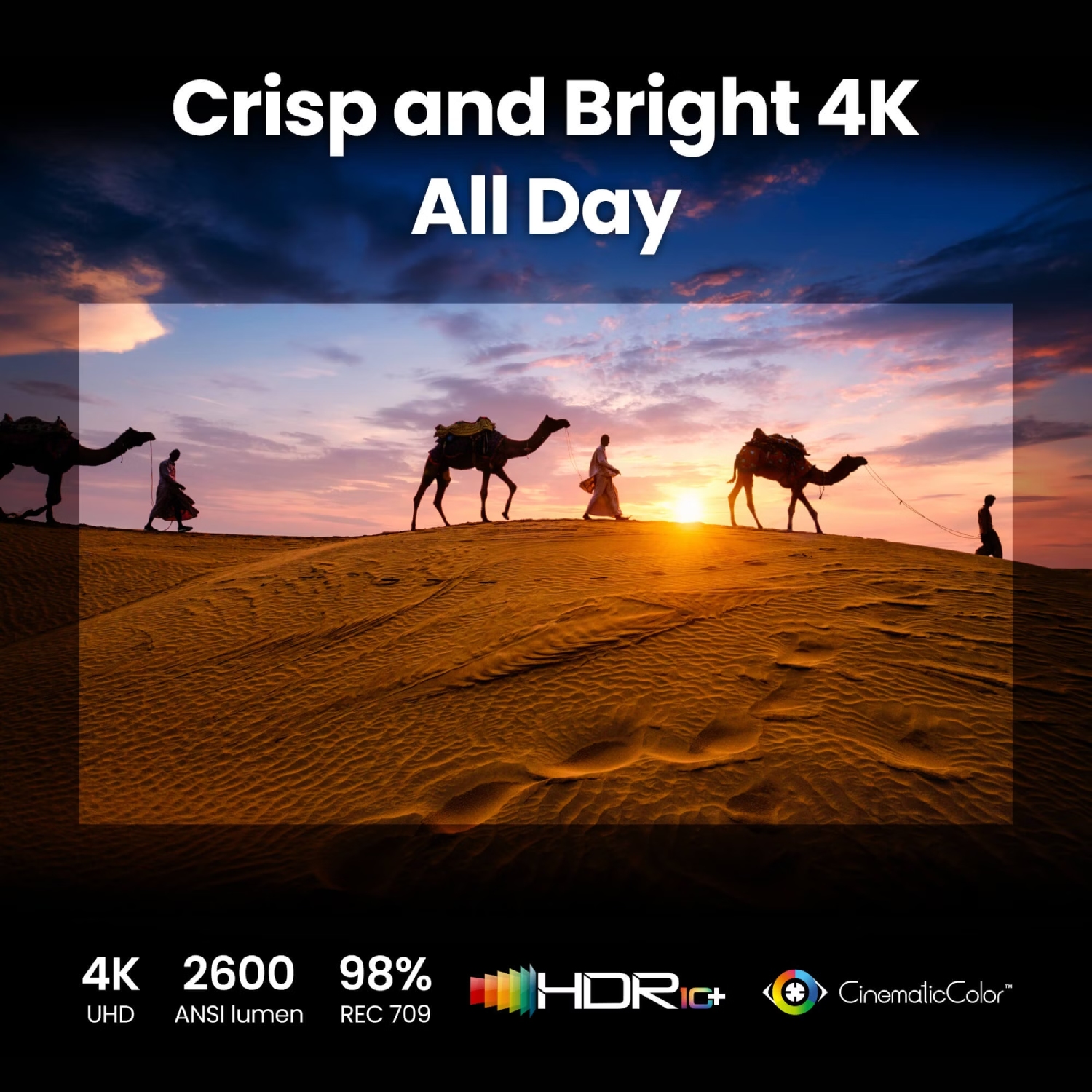 Проєктор BENQ GP520, DLP,4K UHD, ANSI 2600Lm,200000:1,Android11,2хHDMI,USB,Wi-Fi,BT5.0,16:9,сірий (9H.JT177.59E) на малюнкі №6