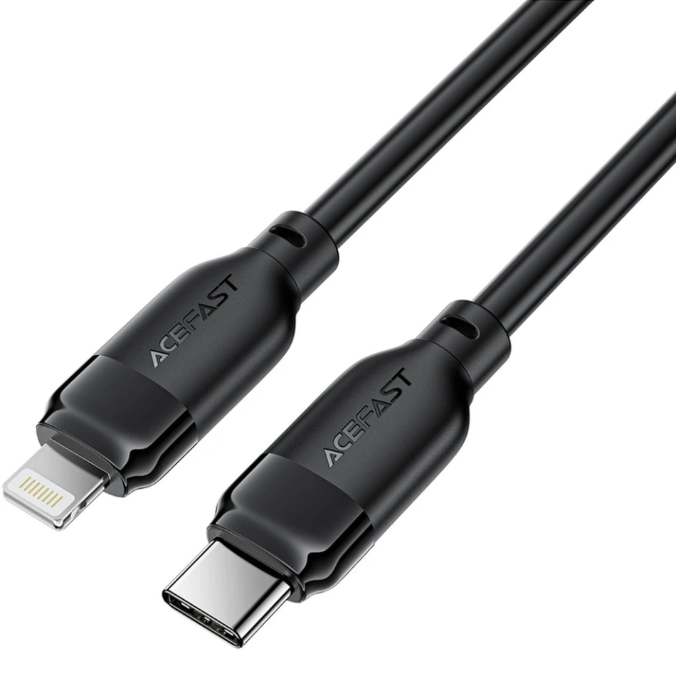 Кабель USB 2.0 Type-C M-Lightning M, 2.0м, чорний, TPU C16-05 Acefast (6974316286288) Чорний на малюнкі №2