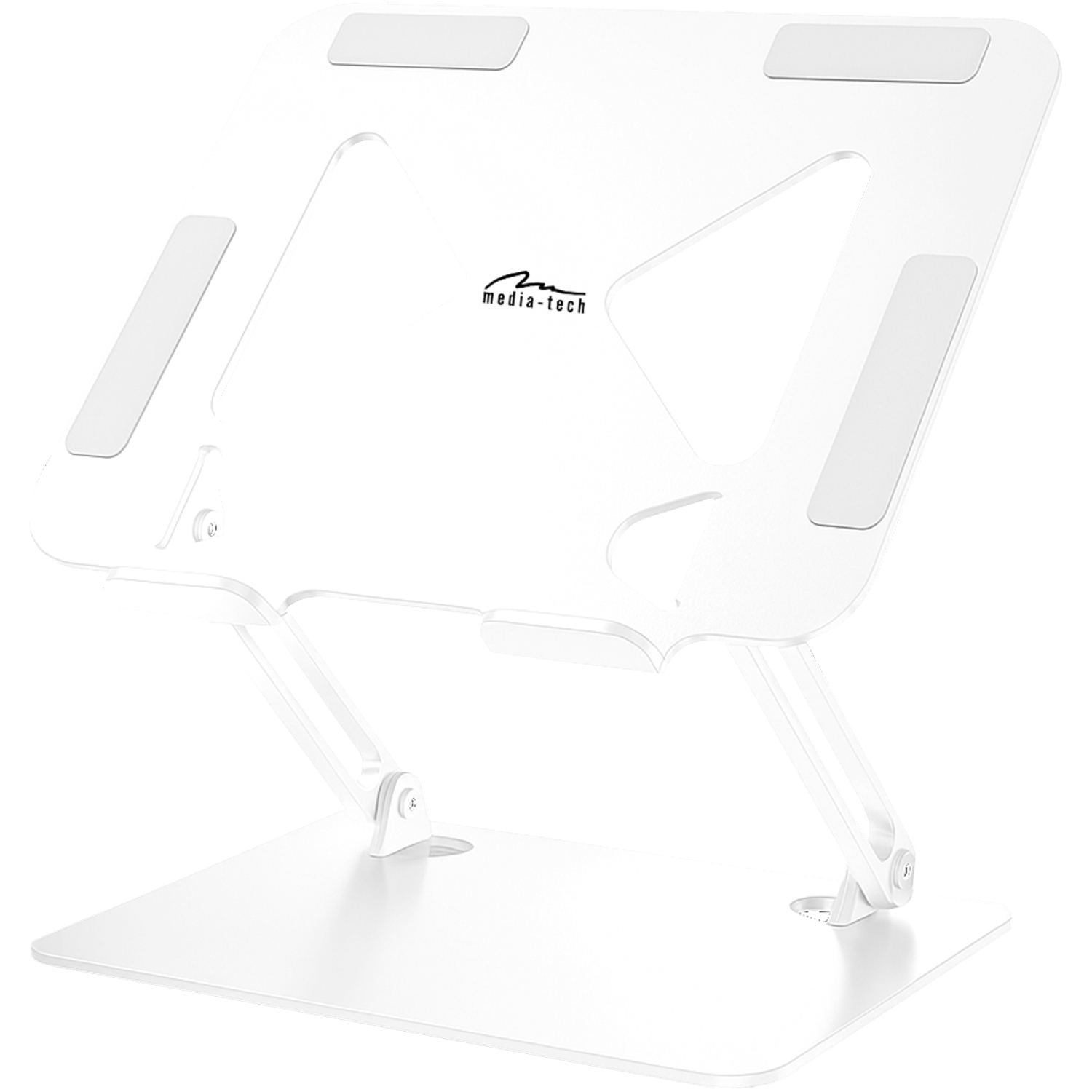 Підставка для ноутбука Laptop Stand 10-17 Aluminum Alloy Media-Tech біла (MT2661W) Білий на малюнкі №1