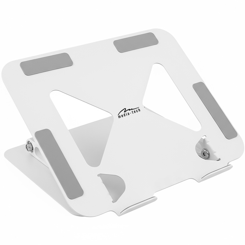 Підставка для ноутбука Laptop Stand 10-17 Aluminum Alloy Media-Tech біла (MT2661W) Білий на малюнкі №2