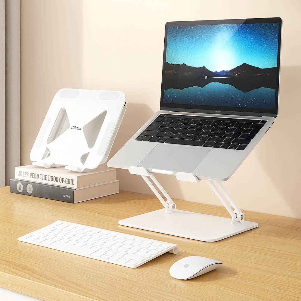 Підставка для ноутбука Laptop Stand 10-17 Aluminum Alloy Media-Tech біла (MT2661W) Білий на малюнкі №6