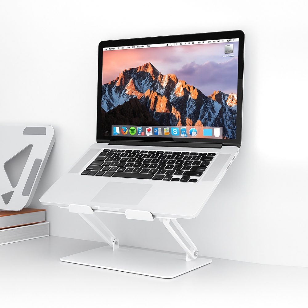 Підставка для ноутбука Laptop Stand 10-17 Aluminum Alloy Media-Tech біла (MT2661W) Білий на малюнкі №8