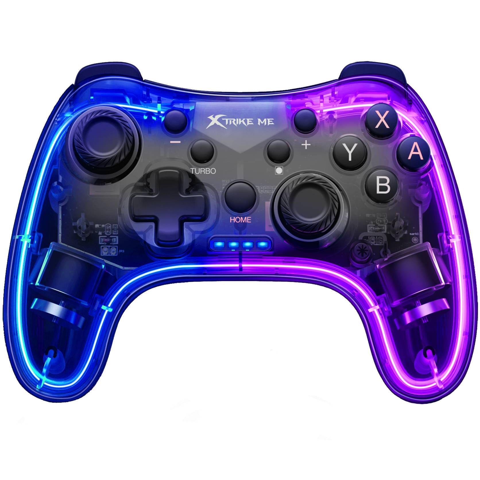 Геймпад XTRIKE ME бездротовий, Bluetooth RGB PS4/IOS/Android/PC/Nintendo (GP-52) на малюнкі №4