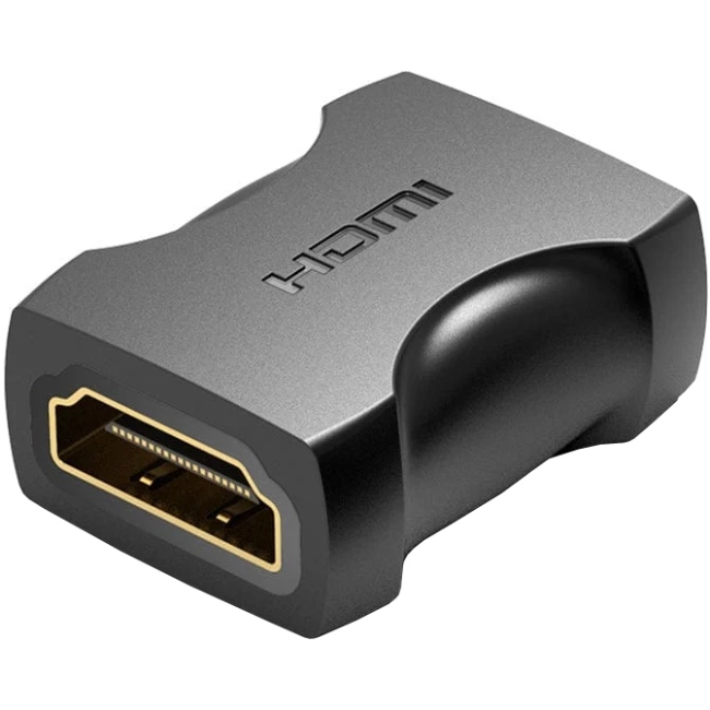 Перехідник HDMI F -- HDMI F, 4K 60Гц PVC, чорний, Vention (AIRB0) на малюнкі №1