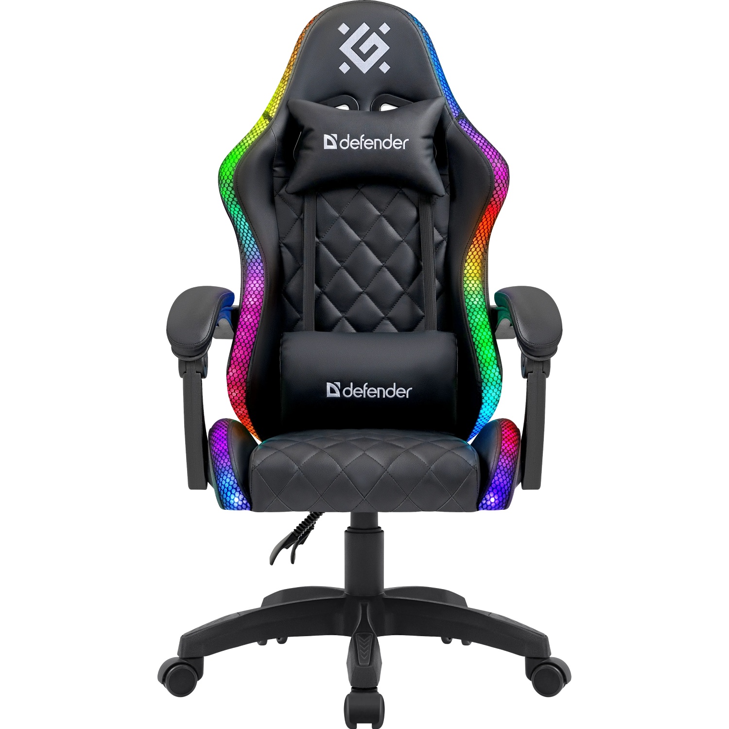 Крісло ігрове Defender Energy, Клас 4, 50мм, PU, RGB, чорне (64559) Чорний на малюнкі №1