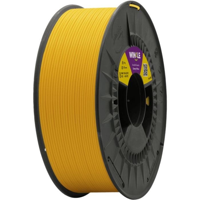 Пластик (Filament) WINKLE PLA HD 1кг, 1.75мм, канарково-жовтий (PHD01000175AMACANWNK) жовтий на малюнкі №1