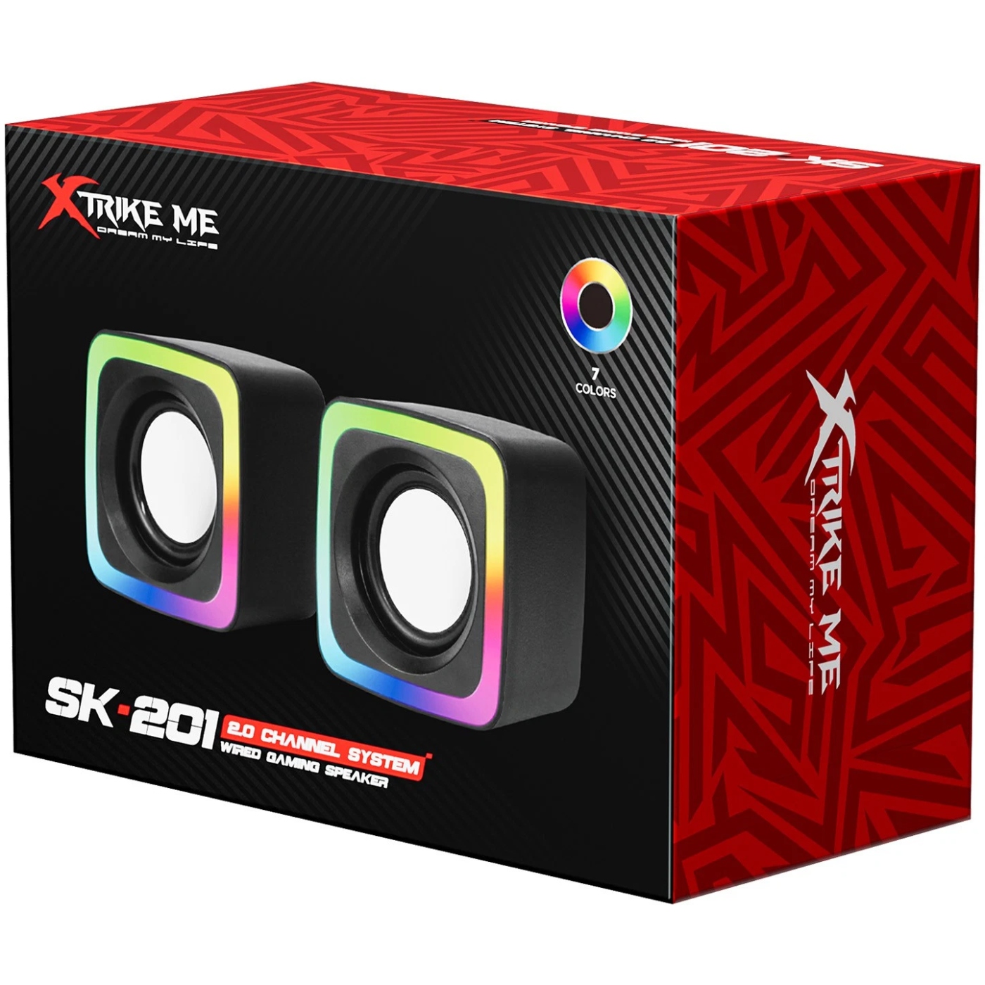 Акустична система 2.0 XTRIKE ME SK-201, 6Вт LED USB+3,5мм чорна (SK-201) Чорний на малюнкі №3