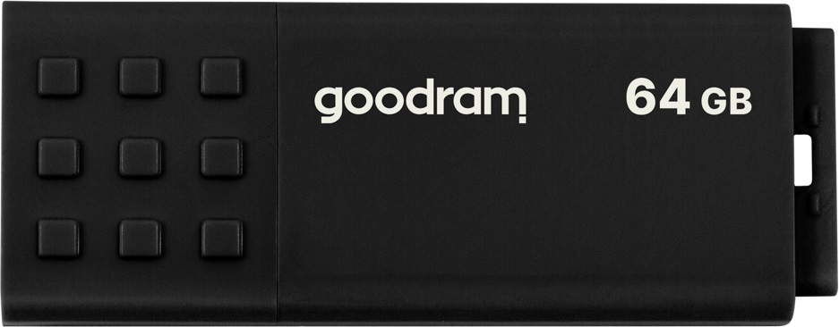 USB Flash GoodRAM 64GB USB 3.0 UME3 Black, Retail (UME3-0640K0R11#) Чорний на малюнкі №1