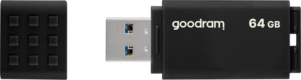 USB Flash GoodRAM 64GB USB 3.0 UME3 Black, Retail (UME3-0640K0R11#) Чорний на малюнкі №3
