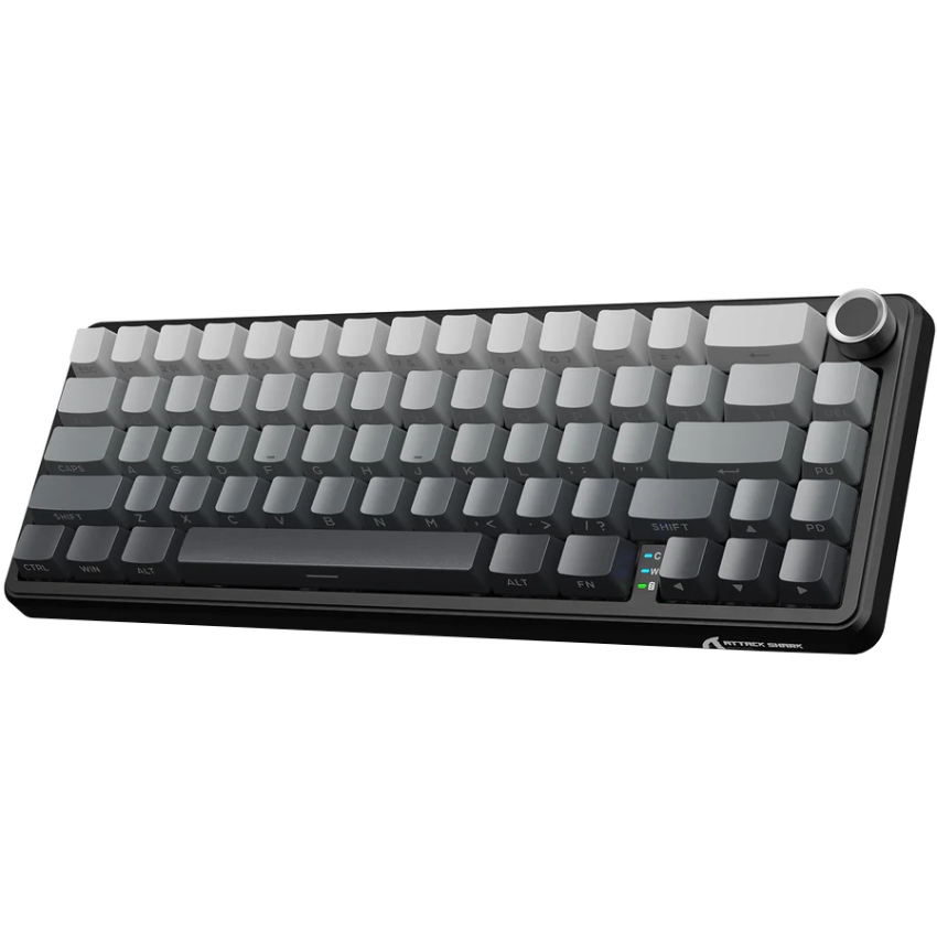 Клавіатура ігрова механічна Attack Shark X66 66кл. RGB, Wireless, Moonlit Night (X66MN_AS) Чорний на малюнкі №1