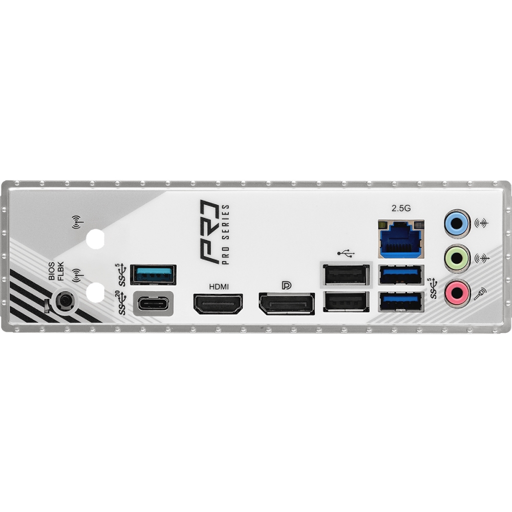 AsRock (1851/B860, 4*DDR5, PCIex16, HDMI/DP, 4xSATA, 3xM.2, 2.5Glan, 7.1ch, mATX) (B860M Pro RS) на малюнкі №4