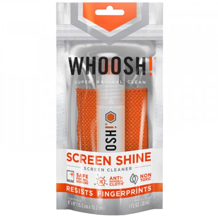Комплект для чищення Whoosh! GO 30мл компактний спрей з мікрофіброю 14см x 14см (1FG30ENFR) на малюнкі №2