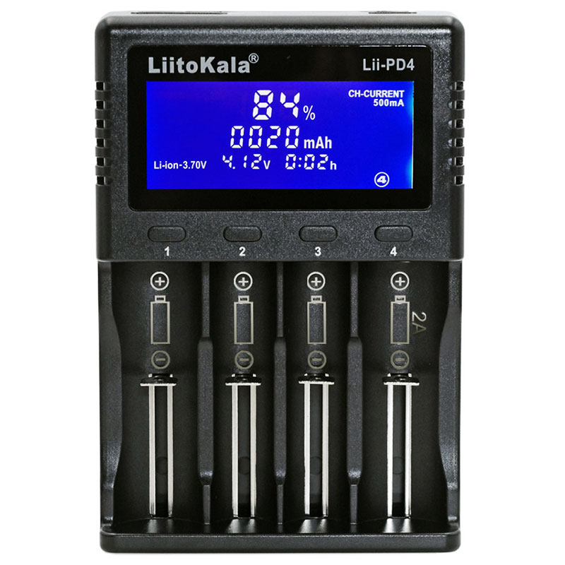 Зарядний пристрій LiitoKala Lii-PD4, 4x(LiOn/LiFePO4/NiMH/NiCd), display (Lii-PD4) на малюнкі №1