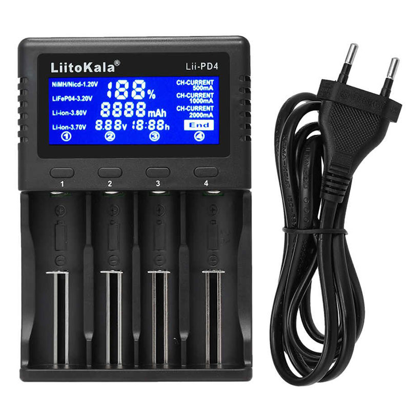 Зарядний пристрій LiitoKala Lii-PD4, 4x(LiOn/LiFePO4/NiMH/NiCd), display (Lii-PD4) на малюнкі №9