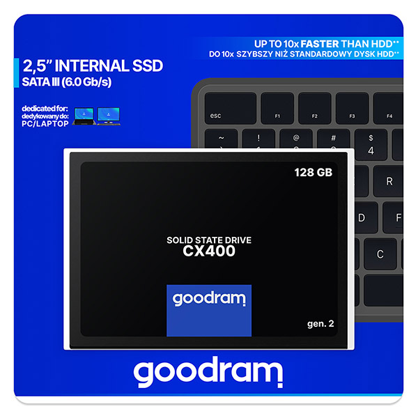 SSD 128Gb GoodRAM CX400 2.5 SATA 6 Gb/sec 3D NAND Flash, Retail (SSDPR-CX400-128-G2) на малюнкі №4