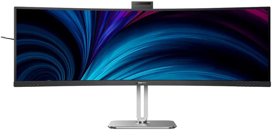 TFT 48.8 Philips 49B2U6900CH, VA 5120x1440, вигн, 2xHDMI, DP, 2xUSB-C, RJ-45, USB-hub, cam,HAS,кол (49B2U6900CH/00) чорний з сріблястим на малюнкі №1