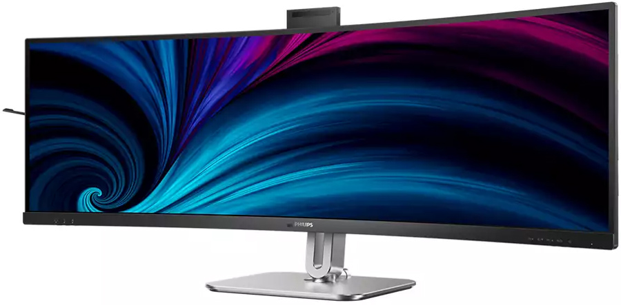 TFT 48.8 Philips 49B2U6900CH, VA 5120x1440, вигн, 2xHDMI, DP, 2xUSB-C, RJ-45, USB-hub, cam,HAS,кол (49B2U6900CH/00) чорний з сріблястим на малюнкі №3