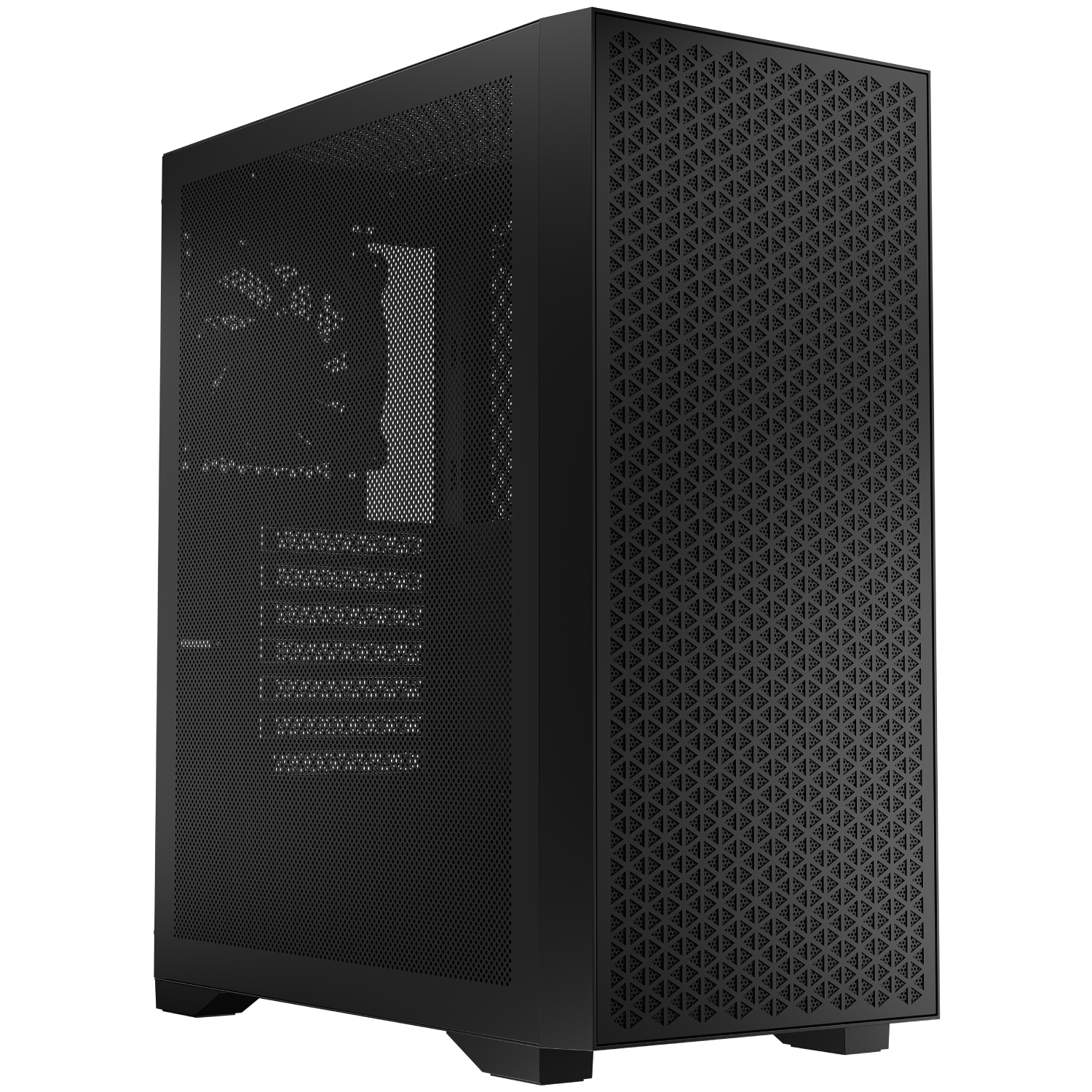 Корпус LogicConcept DART PRO MIDI BLACK MESH fans 4x120mm без БЖ ATX (AT-DART-PRO-0000-10) Чорний на малюнкі №1