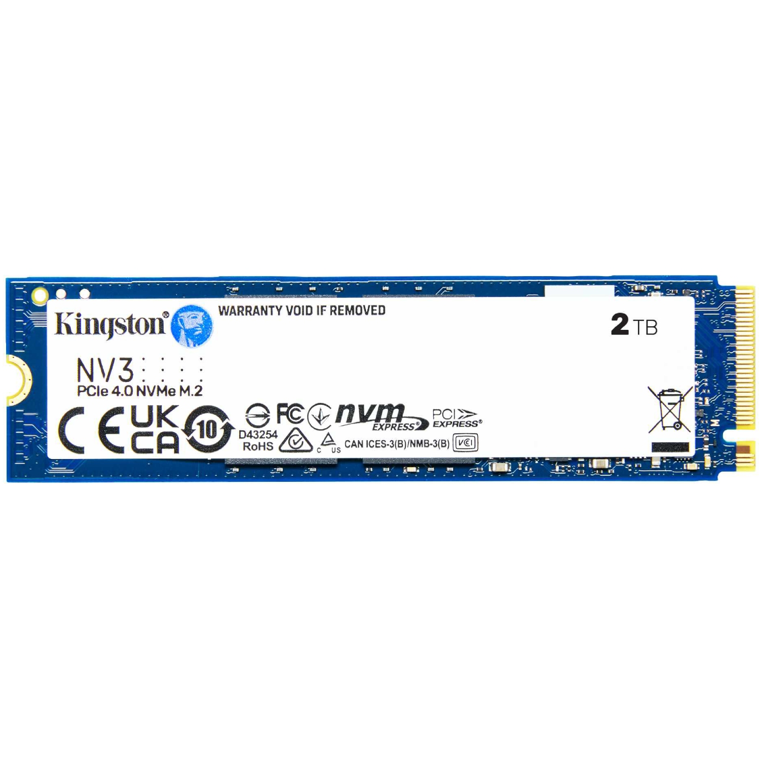 SSD 2TB Kingston NV3 M.2 2280 PCIe 4.0 x4 NVMe (SNV3S/2000G#) на малюнкі №1