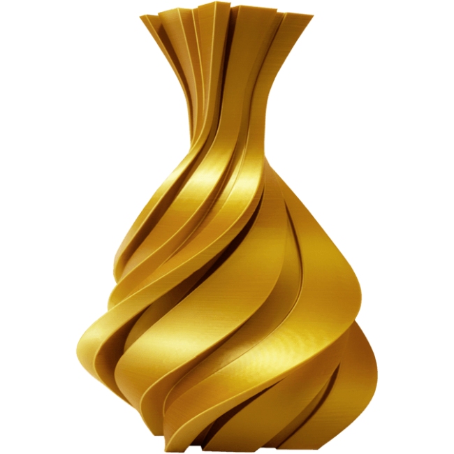 Пластик (Filament) WINKLE PLA SILK 1кг, 1.75мм, королівське золото (PSI01000175OROREYWNK) Золотий на малюнкі №3