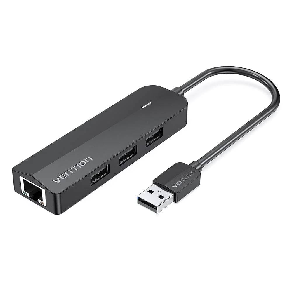 Хаб USB 2.0 - 3хUSB 2.0/RJ45 100Mb Ethernet Vention (CHPBB) на малюнкі №1