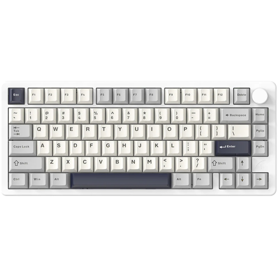 Клавіатура ігрова механічна Attack Shark X86 82кл.RGB,Wireless,Matcha Switch, Starlight White (X86SW_AS) Білий на малюнкі №1