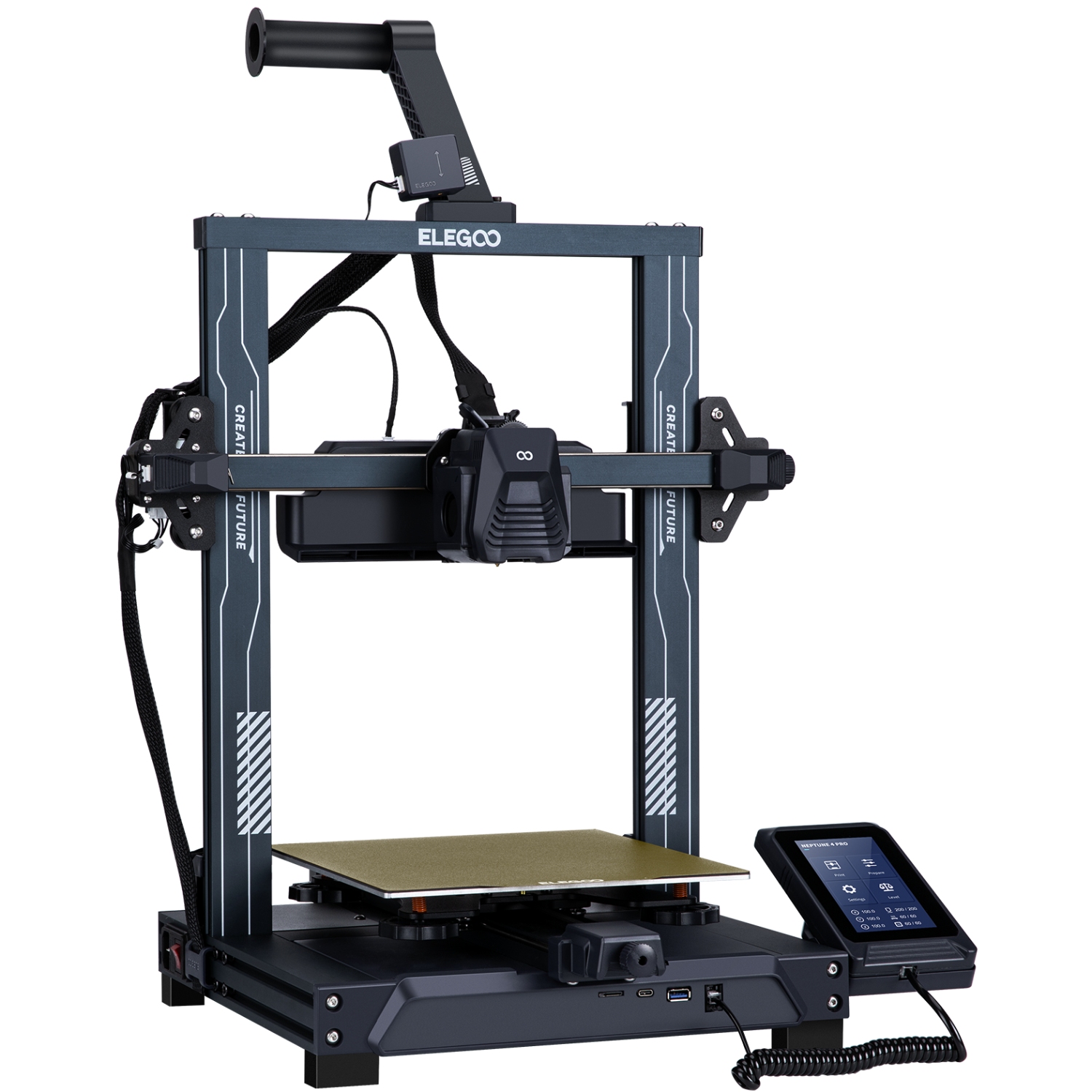 Принтер 3D ELEGOO Neptune 4 Pro (FDM 1.75 mm 0.4 mm 225x225x265 mm WLAN USB сірий) (50.201.013300) на малюнкі №2