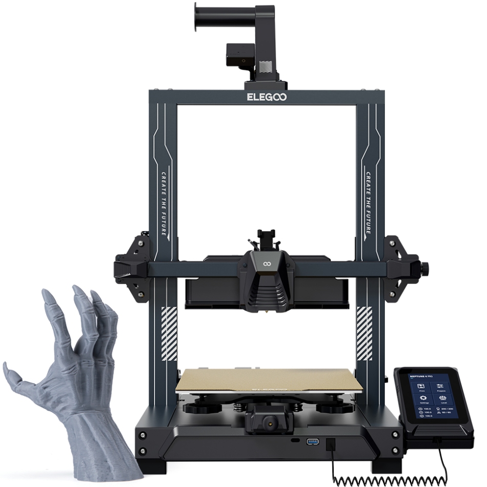 Принтер 3D ELEGOO Neptune 4 Pro (FDM 1.75 mm 0.4 mm 225x225x265 mm WLAN USB сірий) (50.201.013300) на малюнкі №4